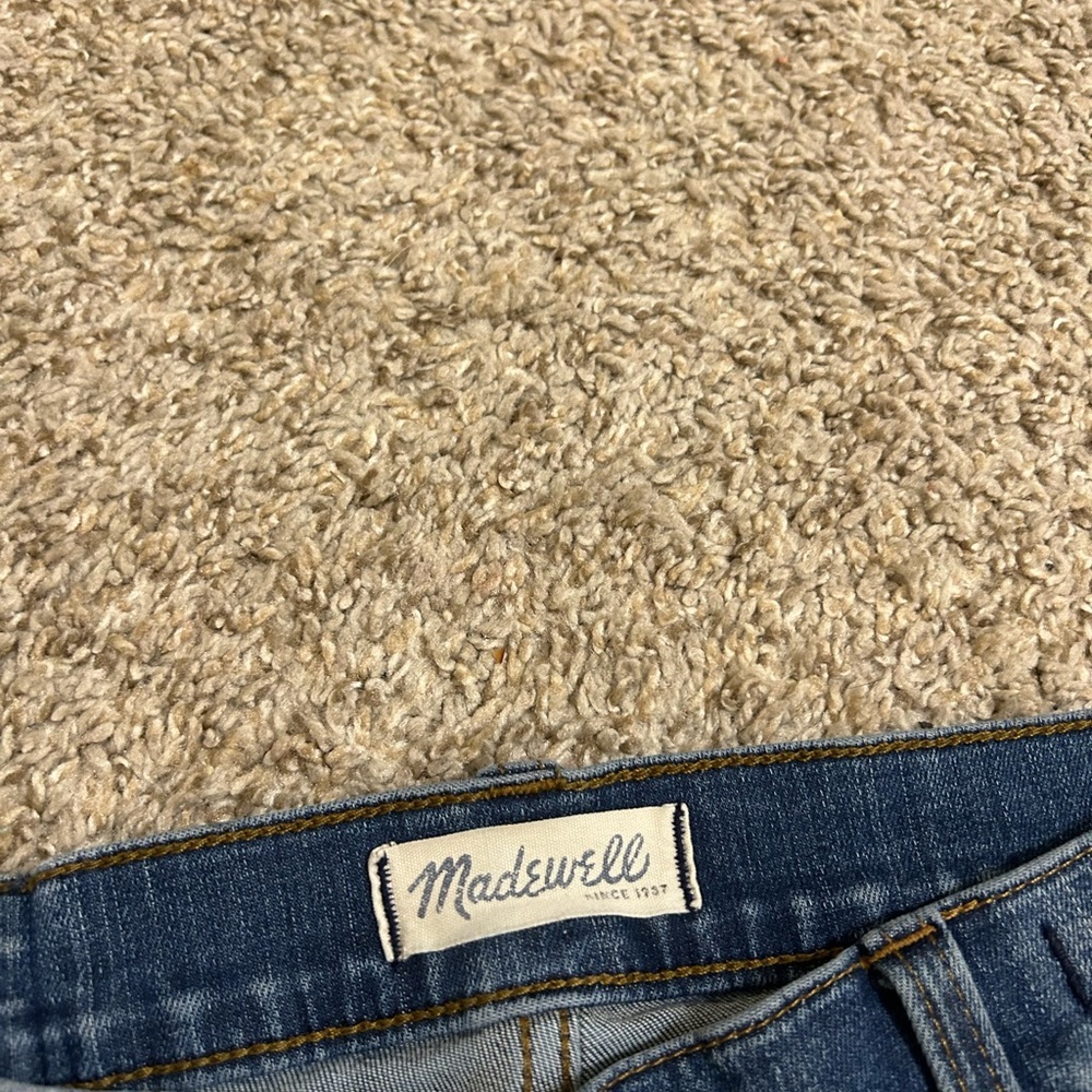 Madewell Distressed Medium Blue High Riser Skinny Jeans Cotton Size 28 Preppy - Picture 6 of 11